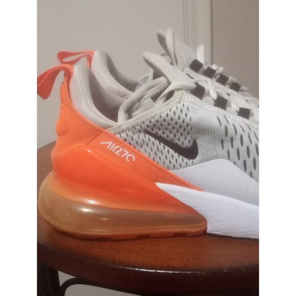 Nike Air Max 270 Shoes Womens Size 8 White Gray Orange Sneaker AH6789-104 - Picture 4 of 14